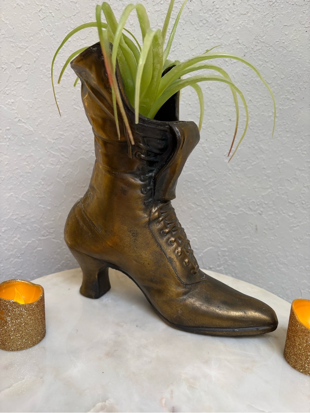 Vintage Brass Victorian Shoe